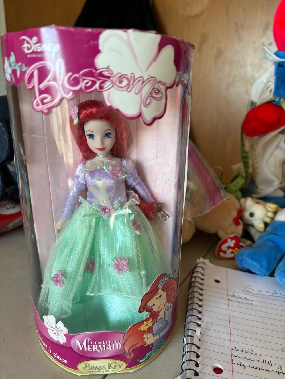Disney Blossoms Ariel Green Dress Doll - The Little Mermaid. Vintage